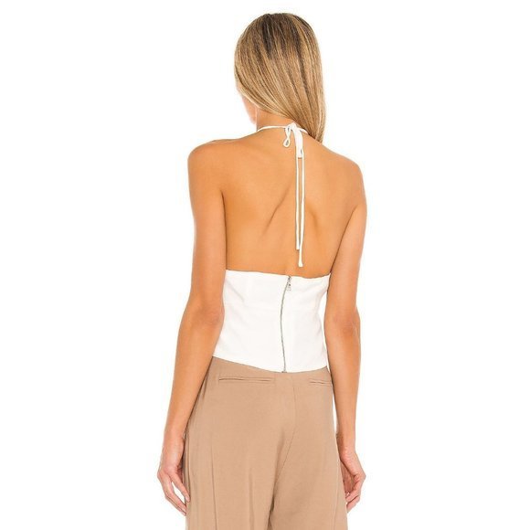 BARDOT Key Hole Halter Top in Ivory - Size 10/L - Picture 3 of 4